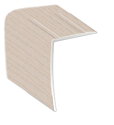 Trappnos Fix Fix Aluminium, Vit, 2000x32x50mm