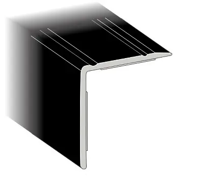 Trappnos Fix Fix Aluminium, Svart, 1000x29x33mm