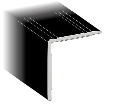 Trappnos Fix Fix Aluminium, Svart, 2000x29x33mm