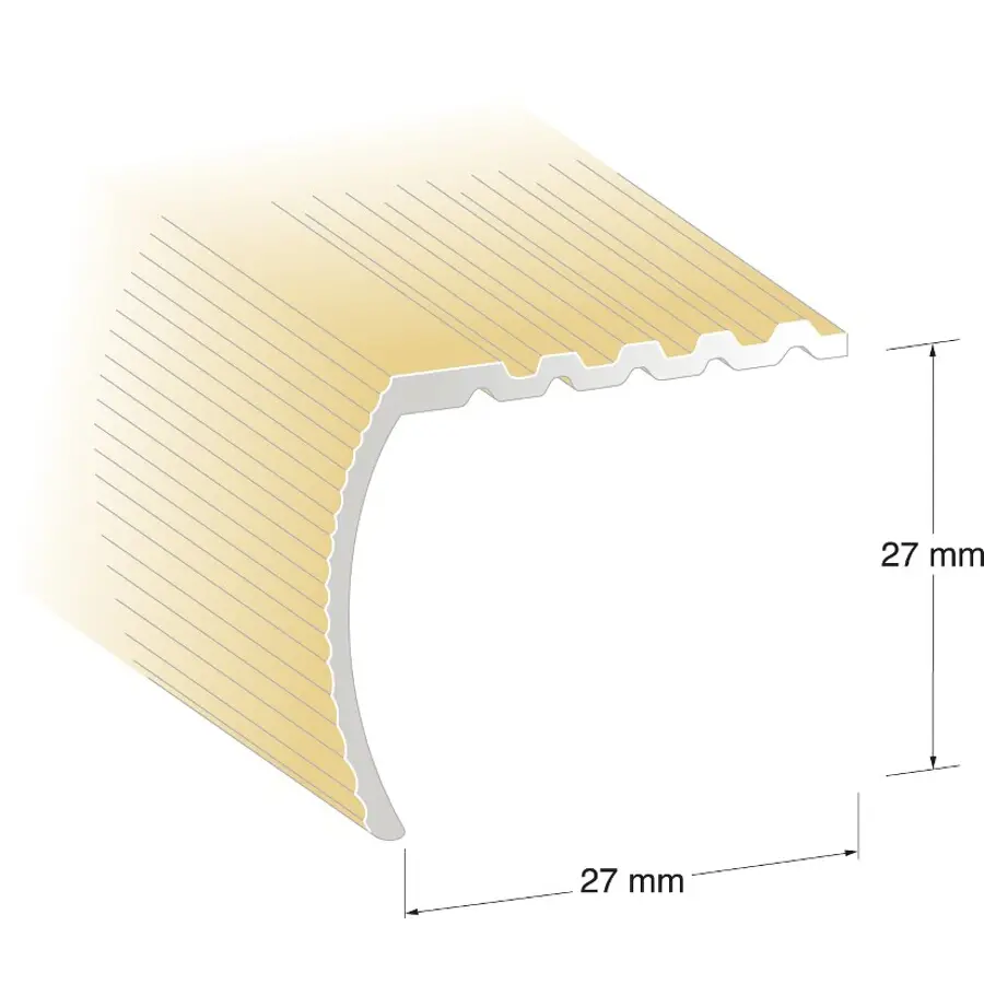 Trappnos Standard Aluminium, Guld, 2000x29x27mm