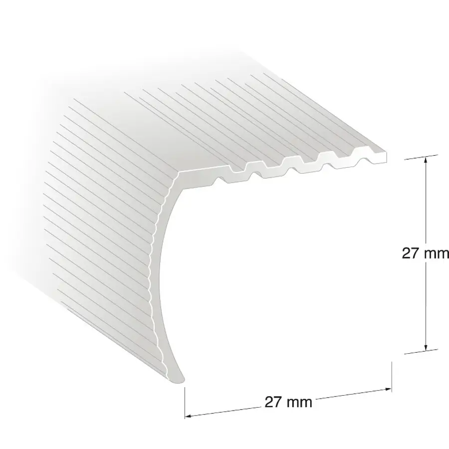 Trappnos Standard Aluminium, Silver, 2000x29x27mm