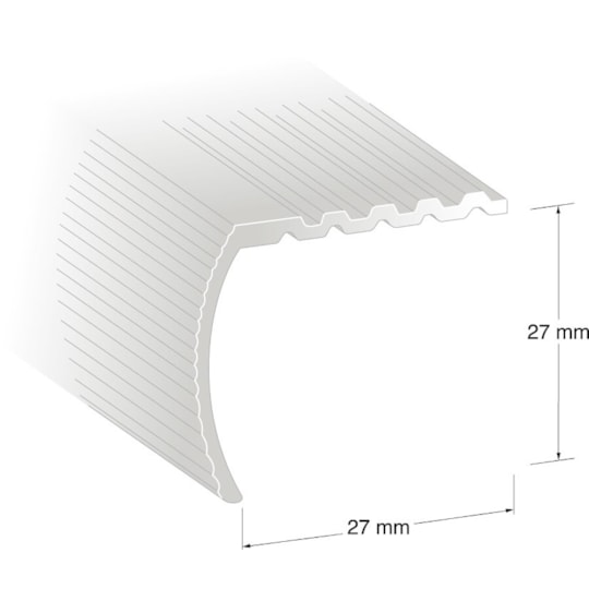 Trappnos Standard Aluminium, Silver, 2000x29x27mm