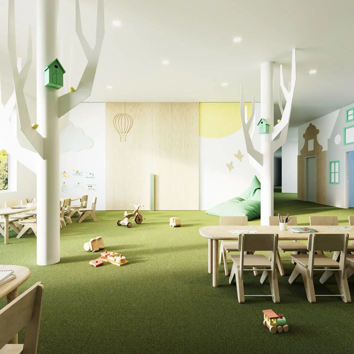 Heltäckningsmatta World Life Forza 21 400cm, Grön