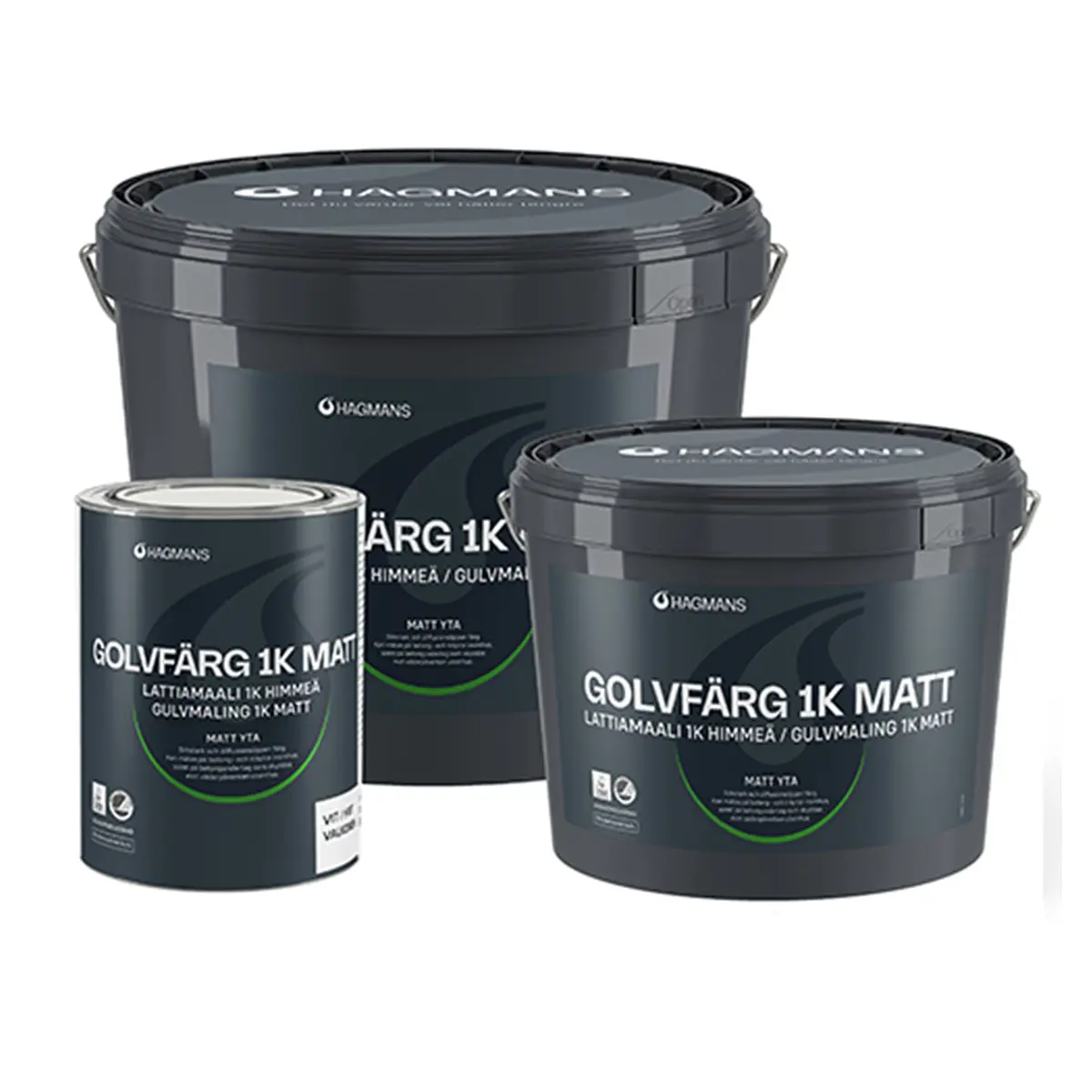 Golvfärg från Hagmans 1K Matt vit
