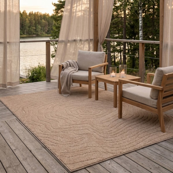 Vävd Matta Inne & Ute Capri Modern Beige
