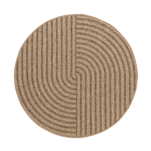 Vävd Matta Natural Inne & Ute Classic Rund Beige