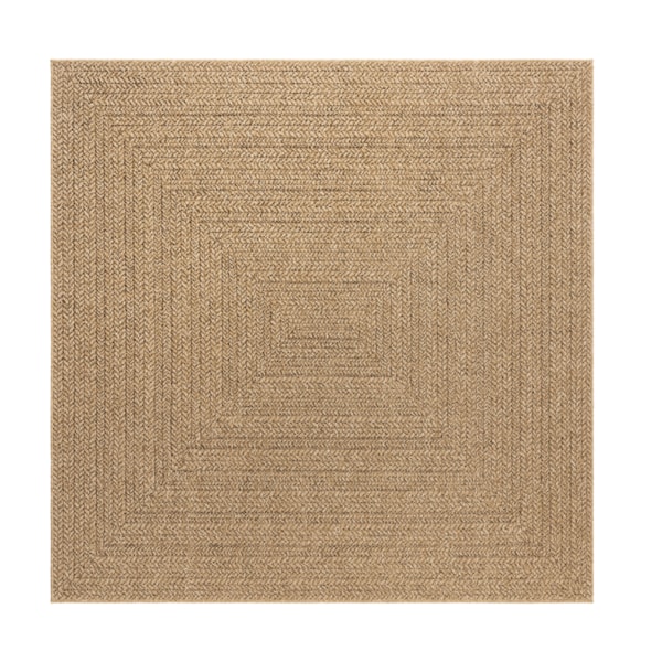Vävd Matta Inne & Ute Natural Frame Kvadrat Beige