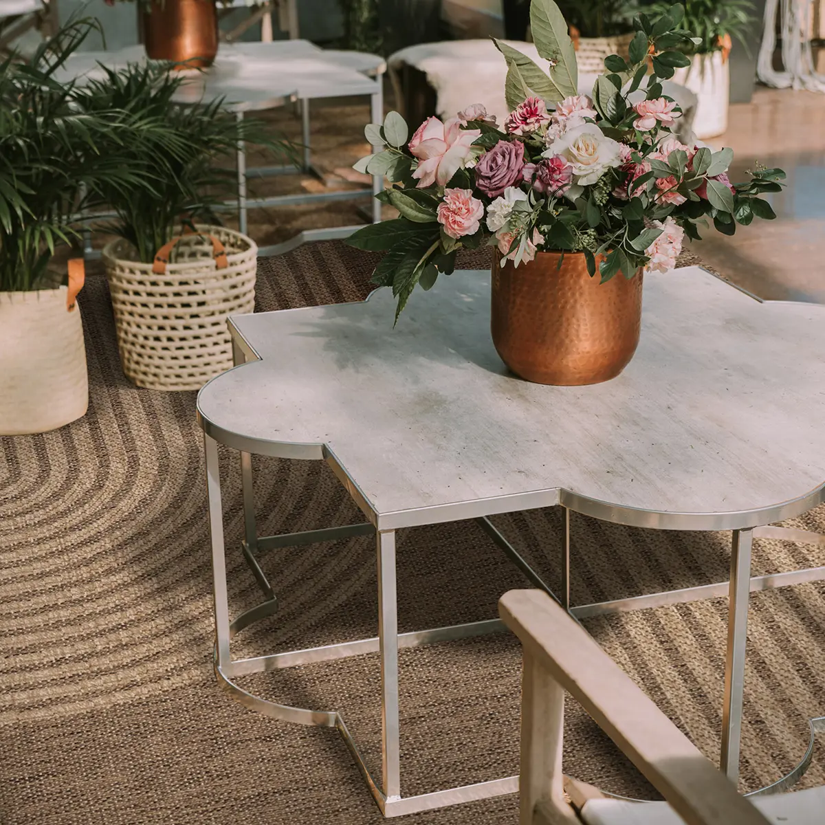 Vävd Matta Natural Inne & Ute Shape Beige