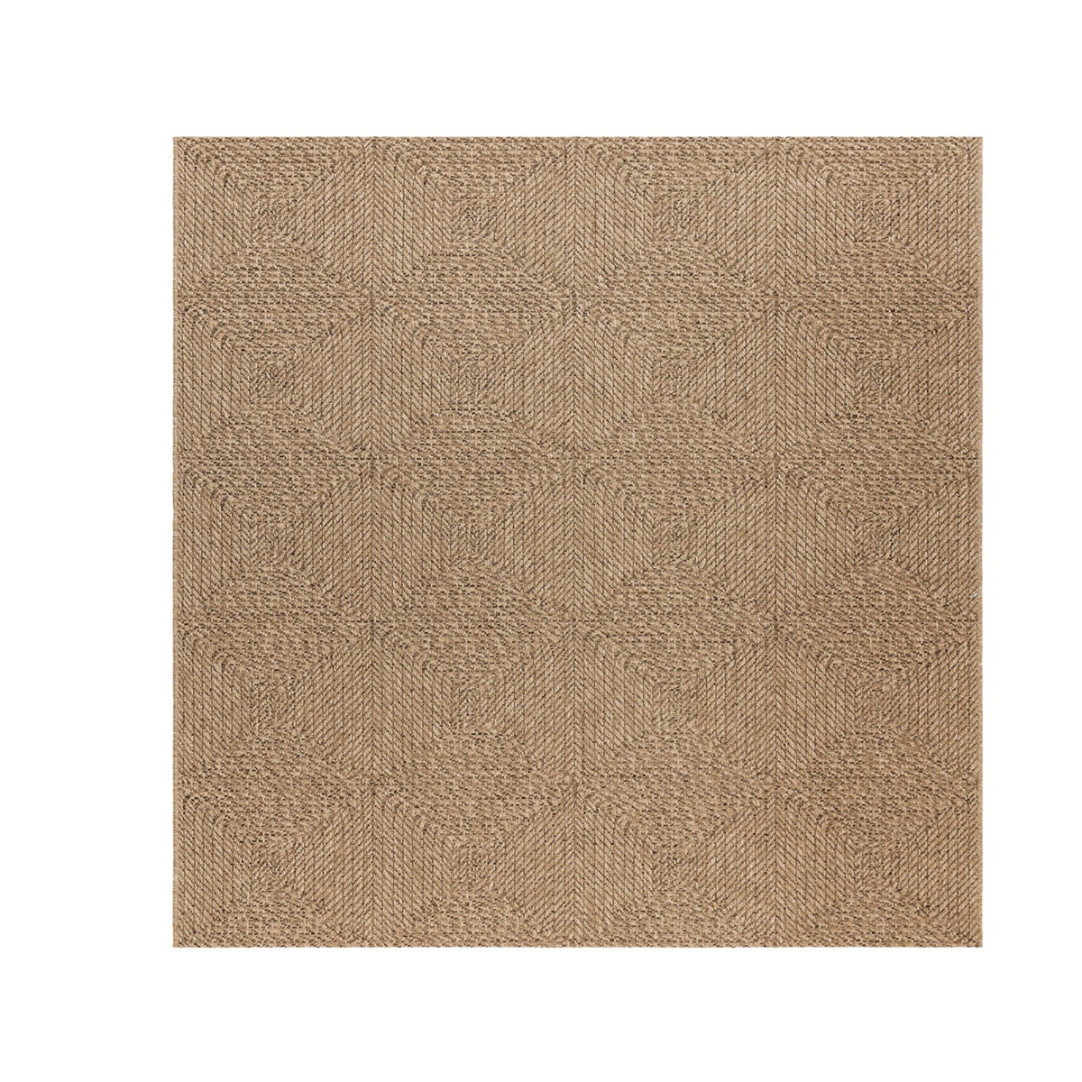 Vävd Matta Inne & Ute Natural Square Kvadrat Beige