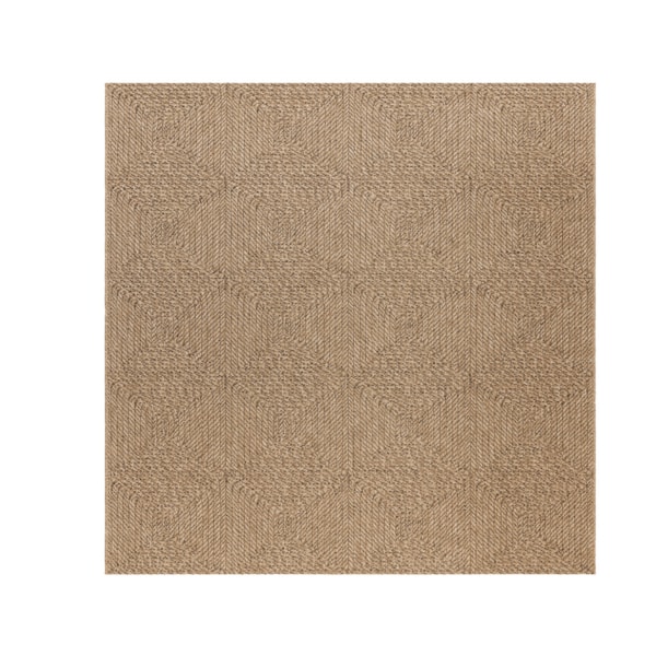 Vävd Matta Inne & Ute Natural Square Kvadrat Beige