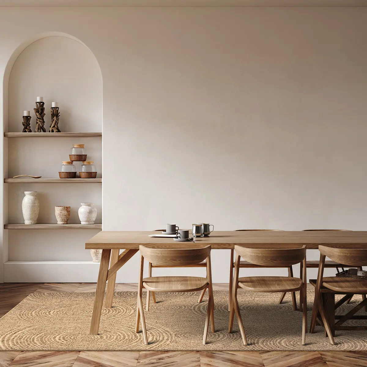 Vävd Matta Inne & Ute Natural Sun Beige