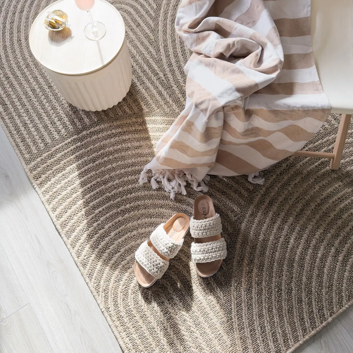 Vävd Matta Inne & Ute Natural Zen Beige