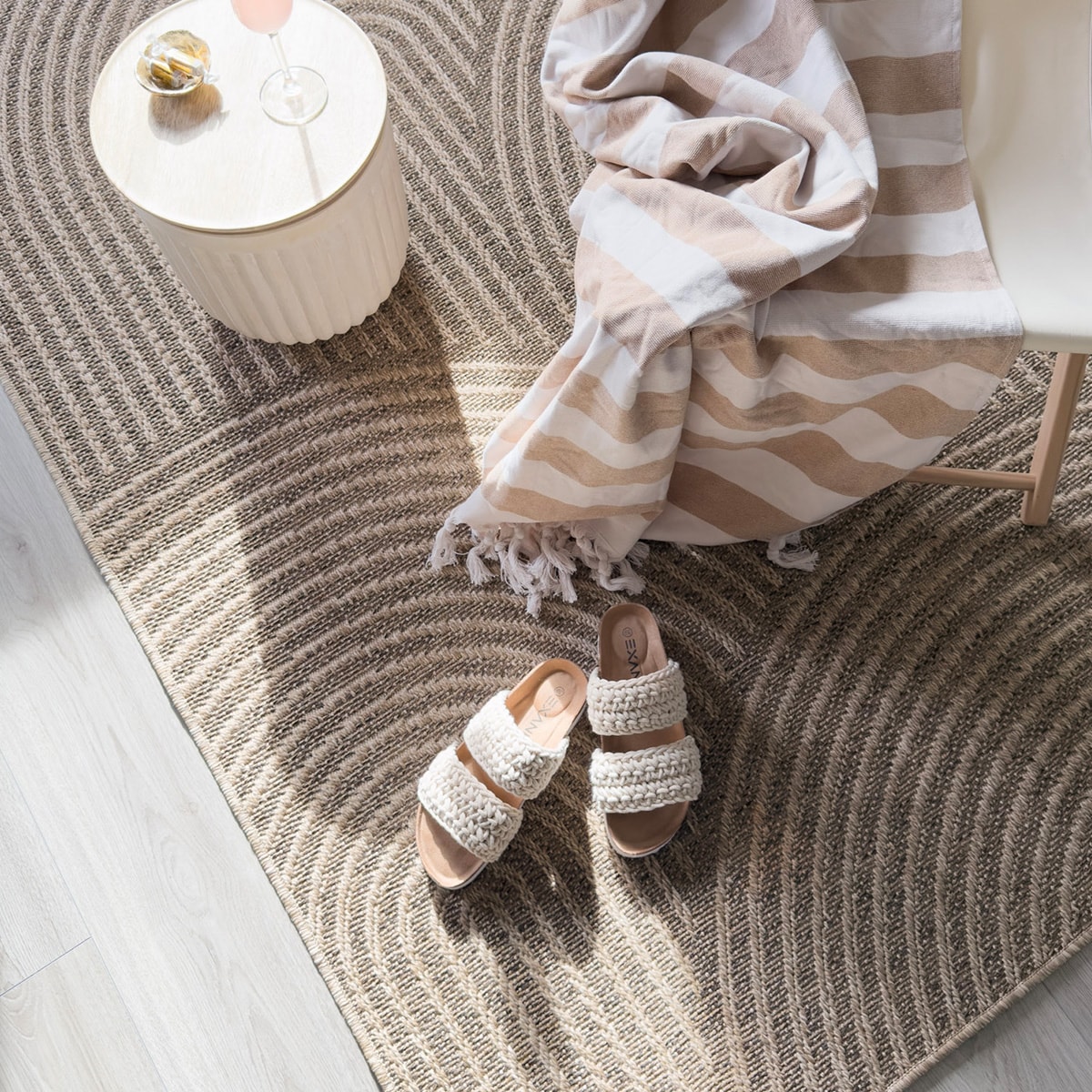 Vävd Matta Inne & Ute Natural Zen Beige