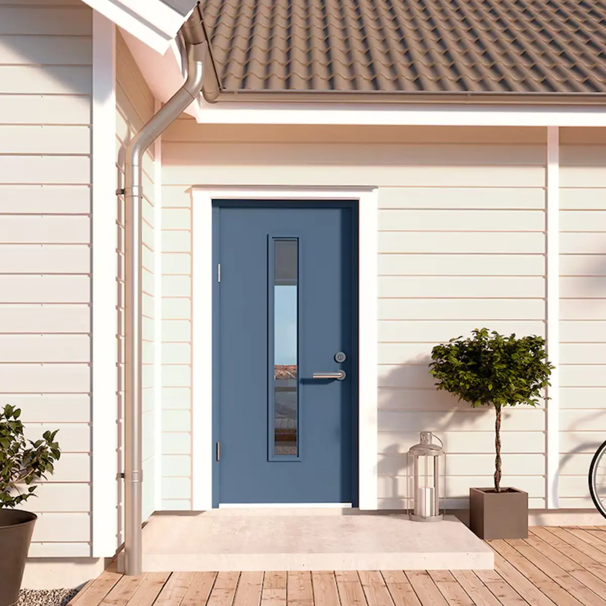 Modest White - Fjällvit och Blue Dusk