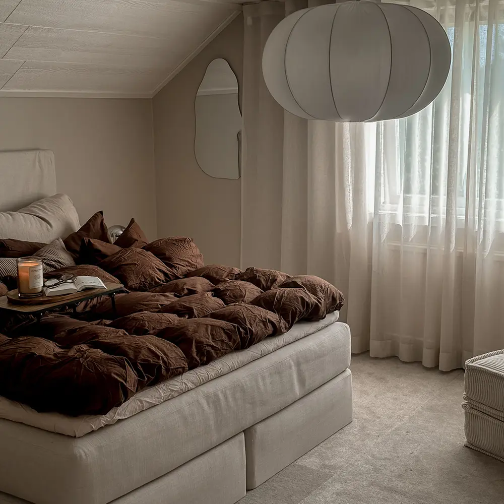 Vägg målad med Sandras Linnebeige