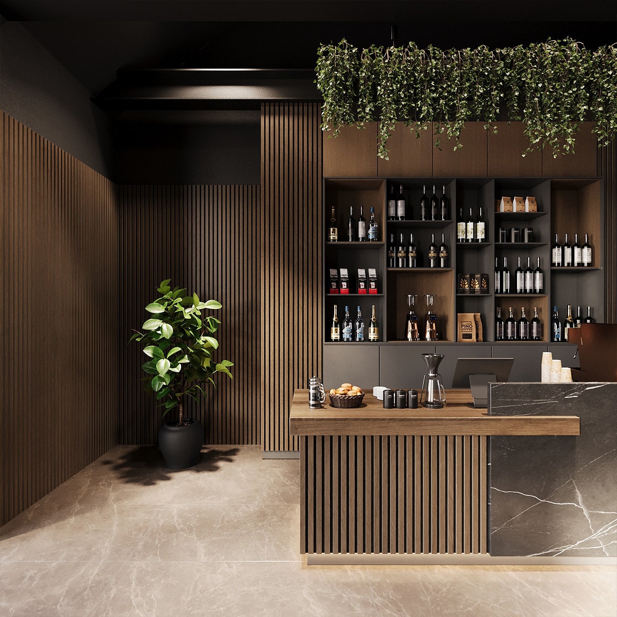 Mörk akustikpanel