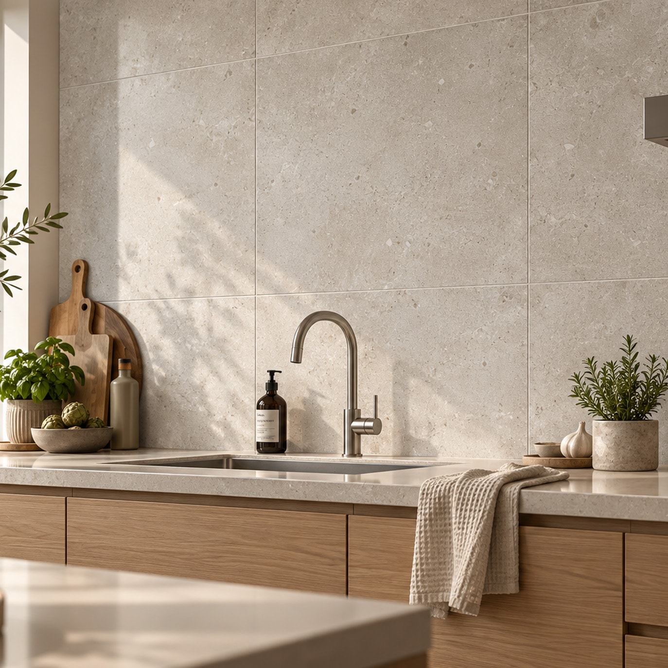 Granitkeramik Bera & Beren Light Grey Beige 60x60cm Matt – kalkstensliknande klinker