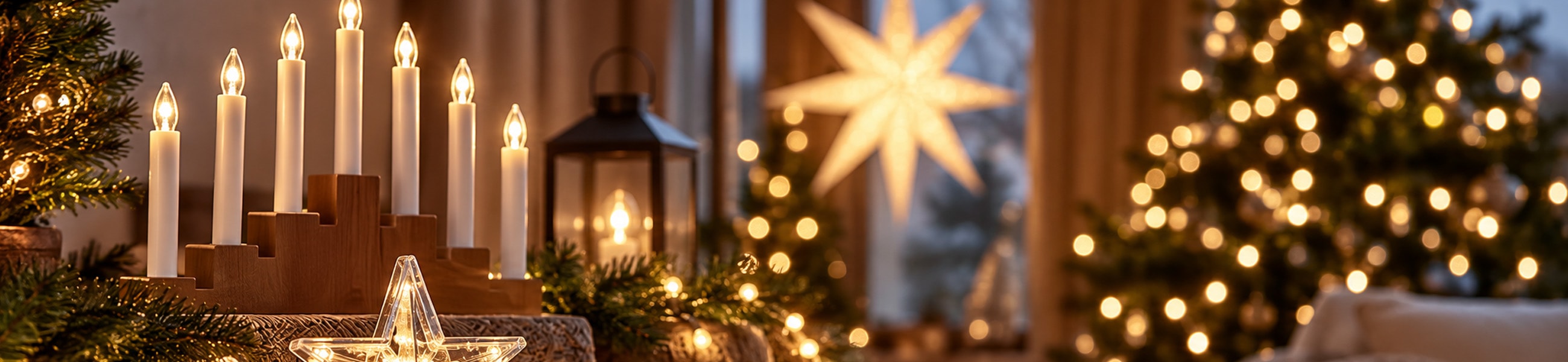 Rea och utförsäljning av julbelysning och adventsljusstakar hos Stuvbutiken