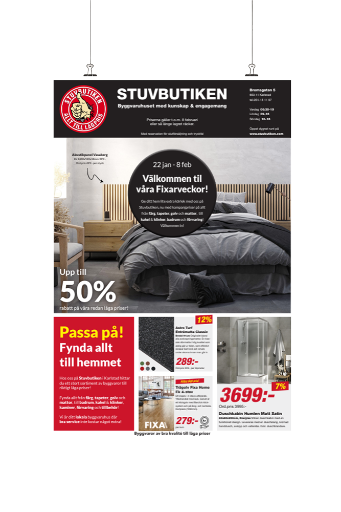 Stuvbutikens annonsblad Fixarveckor
